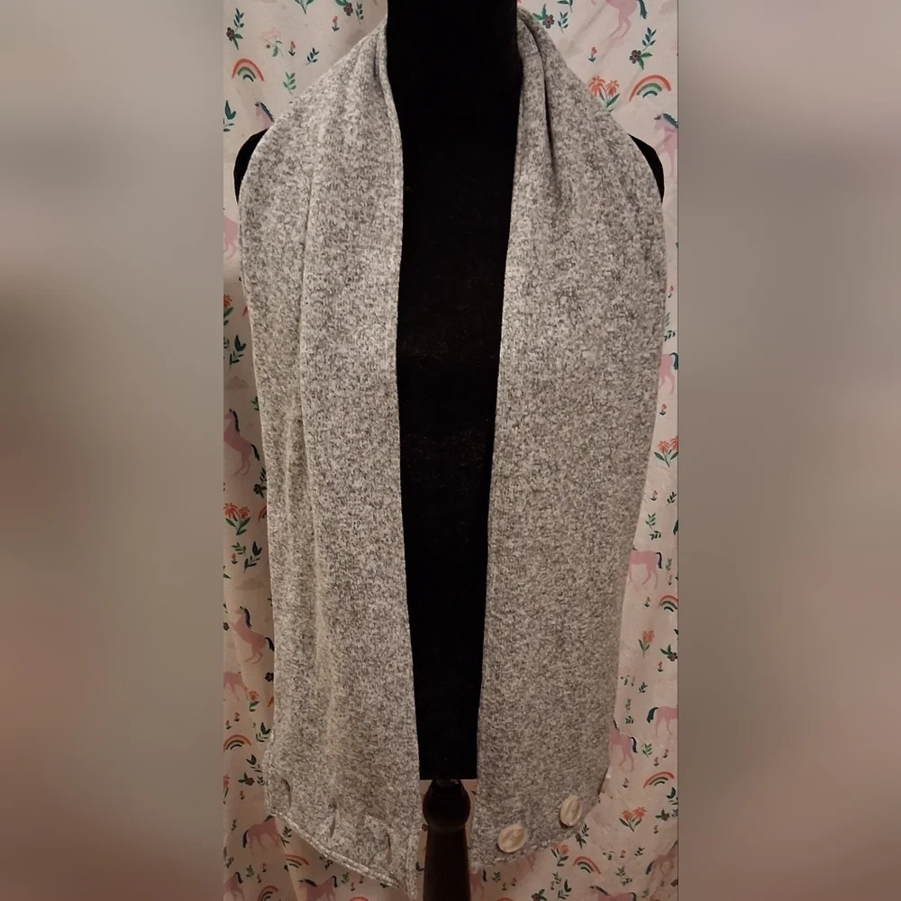 EUC Patagonia Grey Better Sweater Casual Everyday Neutral Winter Scarf Wrap